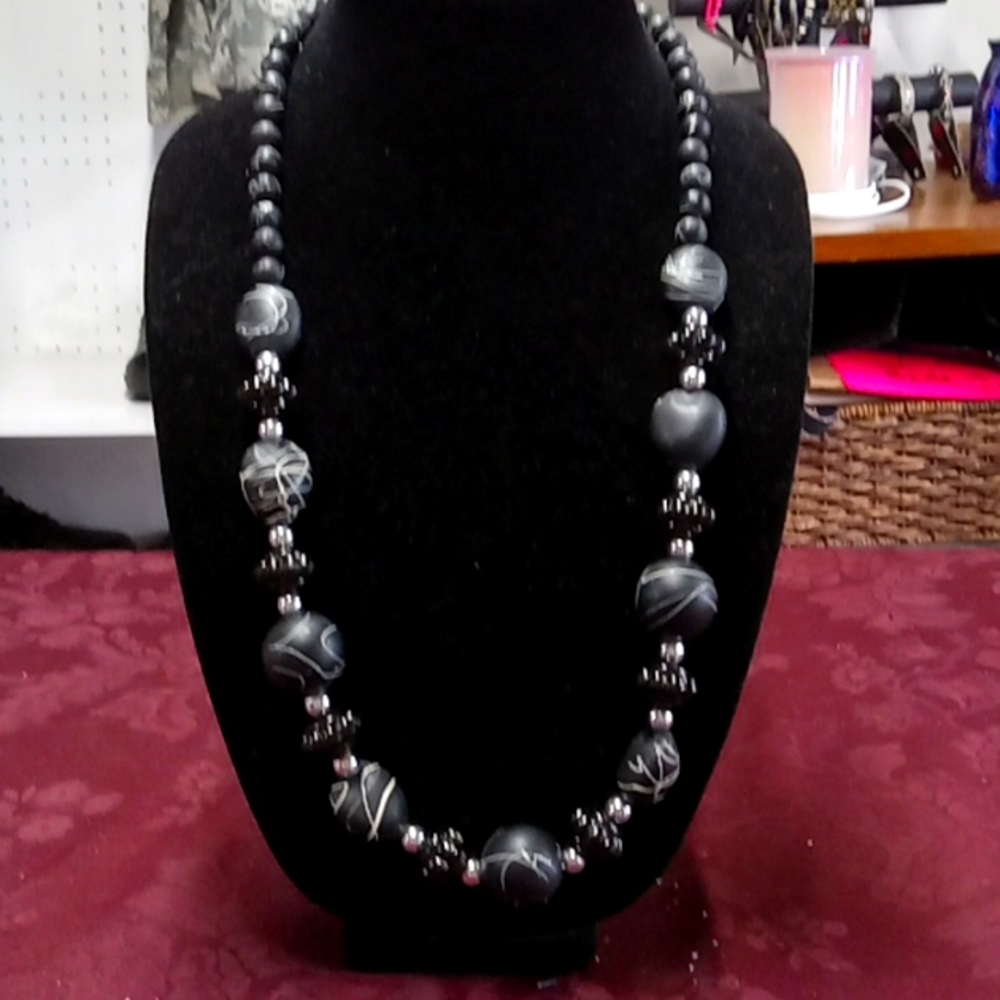 Vintage wooden necklace